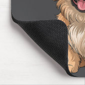 Tibetan Spaniel Dog Christmas Santa Hat Pet Dog Lo Mousepad (Ecke)