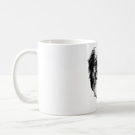 Tibetan Spaniel Dog Mug – Ink Style Portrait Kaffeetasse (Links)
