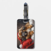 Tibetan Spaniel Dog Weihnachtsfest Gepäckanhänger (Rückseite vertikal)