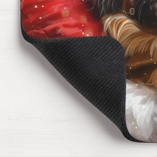 Tibetan Spaniel Dog Weihnachtsfest Mousepad (Ecke)