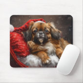 Tibetan Spaniel Dog Weihnachtsfest Mousepad (Mit Mouse)