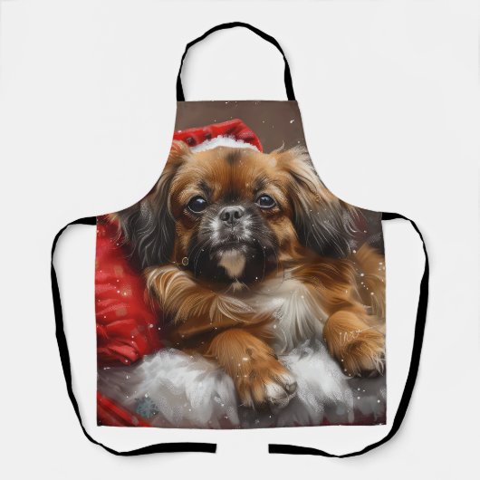 Tibetan Spaniel Dog Weihnachtsfest Schürze (Vorderseite)