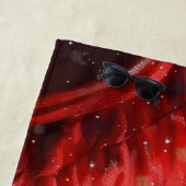 Tibetan Spaniel Dog Weihnachtsfest Strandtuch (Beispiel)