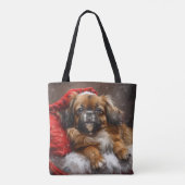 Tibetan Spaniel Dog Weihnachtsfest Tasche (Rückseite)