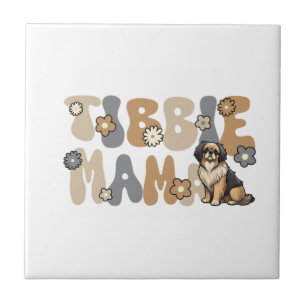 Tibetan Spaniel Groovy Tibbie Mama Fliese