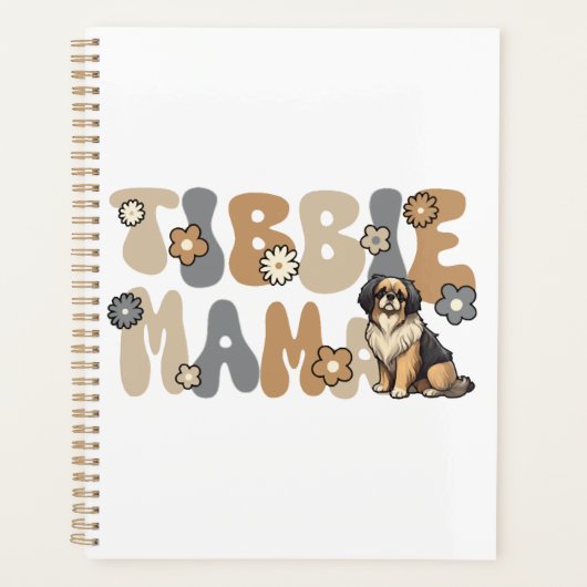 Tibetan Spaniel Groovy Tibbie Mama Planer (Vorderseite)