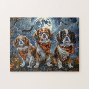 Tibetan Spaniel Halloween Gruselig  Puzzle