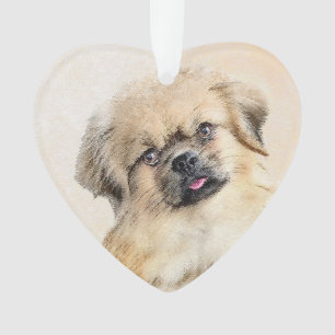 Tibetan Spaniel Malerei - Süße originelle Hundekun Ornament