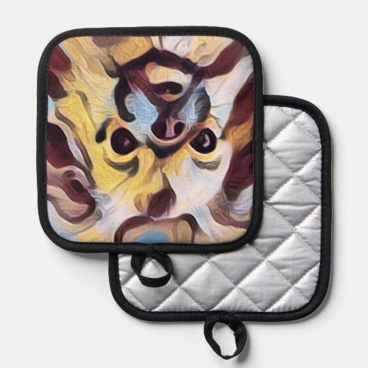 Tibetan Spaniel Pot Holder Topflappen (Vorderseite/Rückseite)