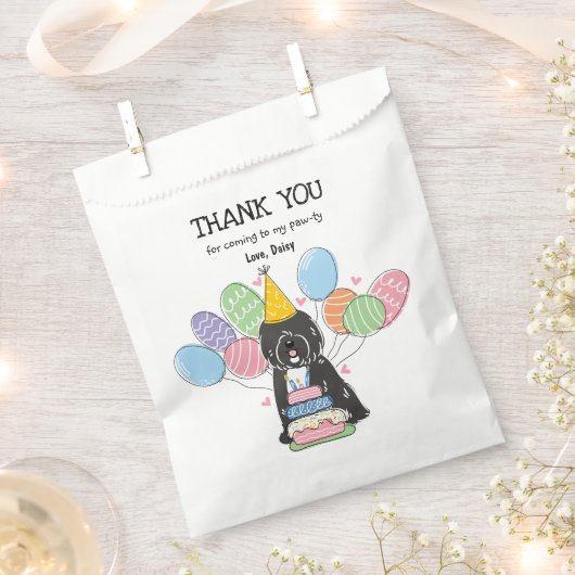 Tibetan Terrier Birthday Vielen Dank für Ihre Unte Geschenktütchen (Ausgeschnitten)