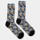 Tibetan Terrier Christmas Boat Holiday Socken (Rechts)