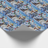 Tibetan Terrier Christmas Prayer Flags Holiday Geschenkpapier (Ecke)