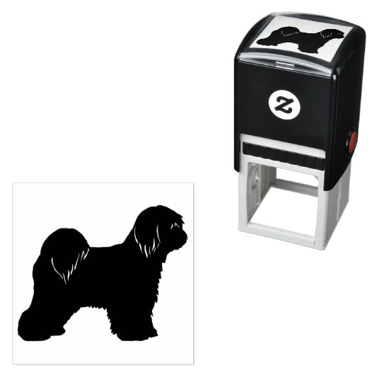 Tibetan Terrier Dog Breed Silhouette Permastempel (Beispiel)