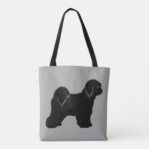 Tibetan Terrier Dog Breed Silhouette Tasche