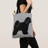 Tibetan Terrier Dog Breed Silhouette Tasche (Von Nahem)