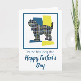 Tibetan Terrier Dog TriColor Father's Day Card Karte
