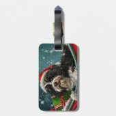 Tibetan Terrier Dog Weihnachtsfest Gepäckanhänger (Rückseite vertikal)
