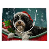 Tibetan Terrier Dog Weihnachtsfest Große Geschenktüte (Vorderseite)