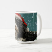 Tibetan Terrier Dog Weihnachtsfest Kaffeetasse (VorderseiteRechts)