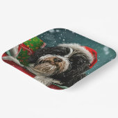 Tibetan Terrier Dog Weihnachtsfest Pappteller (Gewinkelt)