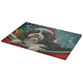 Tibetan Terrier Dog Weihnachtsfest Schneidebrett (Ecke)