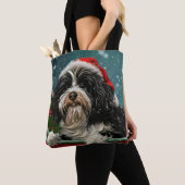 Tibetan Terrier Dog Weihnachtsfest Tasche (Von Nahem)
