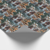 Tibetan Terrier Dogs Christmas Snow Holiday Geschenkpapier (Ecke)