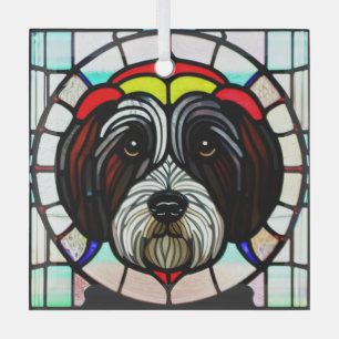 Tibetan Terrier "Festes Glas" Ornament Aus Glas