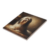 Tibetan Terrier Fliese (Seite)