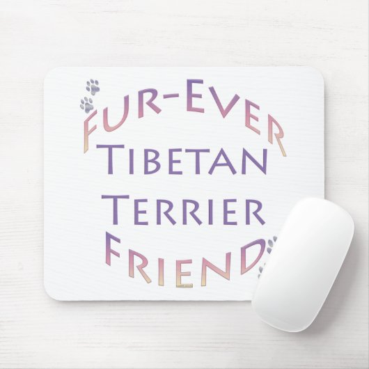 Tibetan Terrier Furever Friend Mousepad (Mit Mouse)