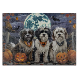 Tibetan Terrier Halloween Gruselig Schneidebrett