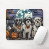Tibetan Terrier Halloween Spooky Mousepad (Mit Mouse)