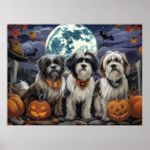 Tibetan Terrier Halloween Spooky Poster (Vorne)
