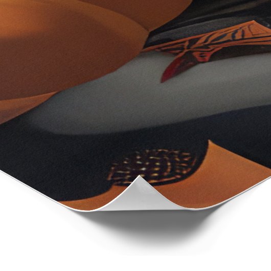 Tibetan Terrier Halloween Spooky Poster (Ecke)