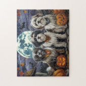 Tibetan Terrier Halloween Spooky Puzzle (Vertikal)