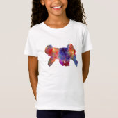 Tibetan Terrier im Watercolor T-Shirt (Vorderseite)