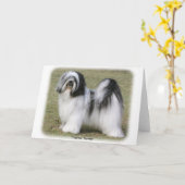 Tibetan Terrier Karte (Gelbe Blume)