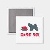 Tibetan Terrier Magnet (Vorderseite/Rückseite)