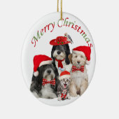 Tibetan Terrier Merry Christmas Ornament (Rechts)