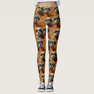 Tibetan Terrier mit Herz Rosen Valentinstag Leggings