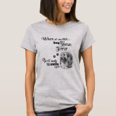 Tibetan Terrier Moderne Kunst niedlicher Hund züch T-Shirt (Vorderseite)
