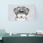 Tibetan Terrier Painting - Niedliche Original Dog  Banner (Messeveranstaltung)