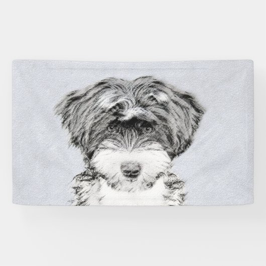 Tibetan Terrier Painting - Niedliche Original Dog  Banner (Horizontal)