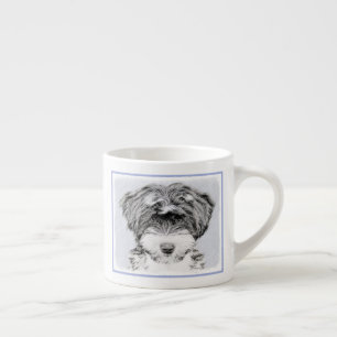 Tibetan Terrier Painting - Niedliche Original Dog  Espressotasse