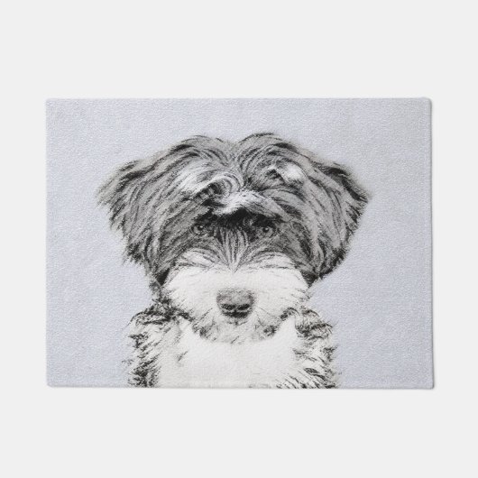Tibetan Terrier Painting - Niedliche Original Dog  Fußmatte (Vorderseite)