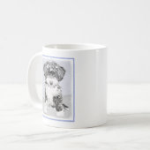 Tibetan Terrier Painting - Niedliche Original Dog Kaffeetasse (Vorderseite Links)