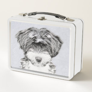 Tibetan Terrier Painting - Niedliche Original Dog  Metall Brotdose