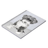 Tibetan Terrier Painting - Niedliche Original Dog Notizblock (Linke Seite)