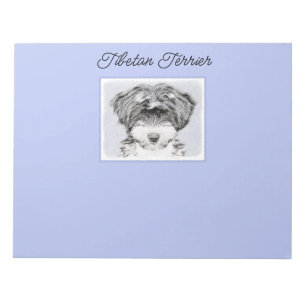 Tibetan Terrier Painting - Niedliche Original Dog  Notizblock