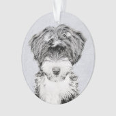 Tibetan Terrier Painting - Niedliche Original Dog  Ornament (Vorderseite)